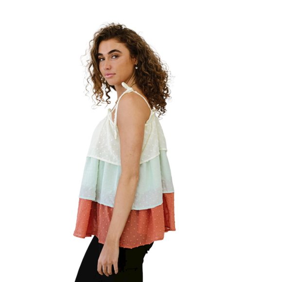 Davi & Dani Present Moment Color Block Layered Cami - Picture 2 of 9
